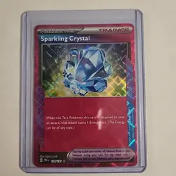 Pokemon Prismatic Evolutions Sparkling Crystal 129/131 Ace Spec Holo - Image 1