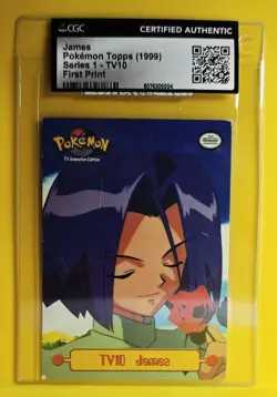 1999 😺 CGC-Certified Topps Pokemon Series 1 James #Tv10 - 1st Print - Image 1