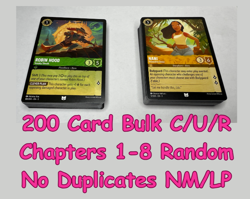 Disney Lorcana Trading Card Game - 200 Card Lot No Duplicates + 5 Cold Foils - Image 1