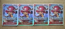 One Piece Card Game Tony Tony.Chopper OP08-007 SR English Playset X4 - Image 1