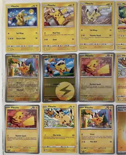 Pokemon TCG Pikachu Card Lot Of 15 Various Sets Reverse Holos And Commons Rares - Image 3