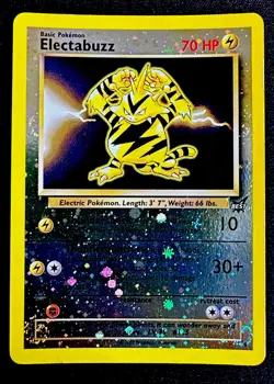 *4 SWIRLS* Electabuzz Reverse Holo LP Light Play Best of Game Promo Pokemon Card - Image 1