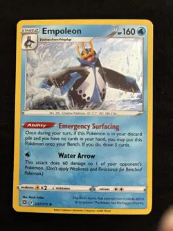 Empoleon 037/172 Swsh09: Brilliant Stars Cosmos Holo Pokemon TCG Card - Image 1