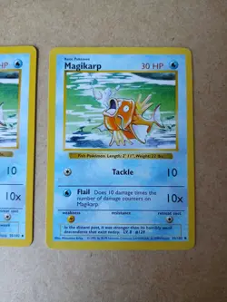 Pokemon TCG Magikarp 35/102 Shadowless 2x Card Lot LP Condition - Image 3