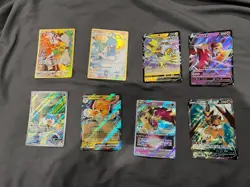 Pokemon TCG Lot Of 8 Cards Including Art Rates, V, Ex, VSTAR, And Full art Cards - Image 1