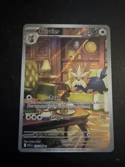 Herdier White Flare Illustration Rare Card 155/086 - Image 1
