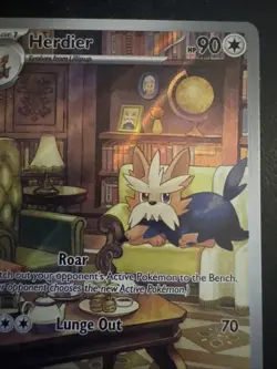 Herdier White Flare Illustration Rare Card 155/086 - Image 4