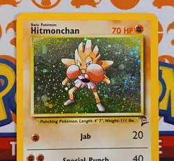 Hitmonchan 8/130 Holo Rare Base Set 2 Unlimited WOTC Pokemon Card HP - Image 5