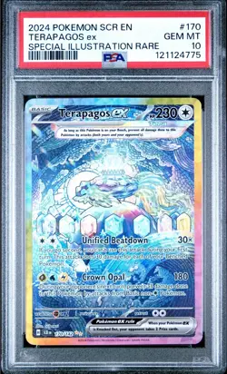 PSA 10 GEM MINT Terapagos Ex 170/142 Stellar Crown SIR Pokemon Card - Image 1