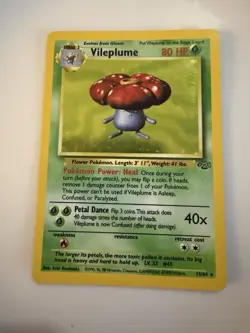 Pokemon TCG Vileplume Holo Rare Jungle Card 15/64 Excellent Condition 1999 - Image 1