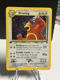 Ursaring 15/75 1st Edition Neo Discovery Holo Pokemon Card 2001 WOTC Vintage MP - Image 1