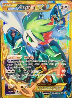 Shaymin EX 77a/108 XY Alternate Art Promo 2017 English Pokemon Card - Image 1
