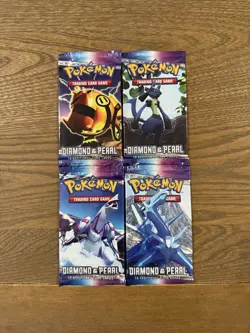 Pokemon Diamond & Pearl Trading Card Booster Packs (Full Set Of Four) 820650104107 - Image 1