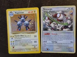 Pokemon 2 Holo Cards Lot Vintage Holo Magneton Base Set Smeargle Holo Legends - Image 1