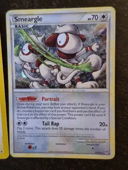Pokemon 2 Holo Cards Lot Vintage Holo Magneton Base Set Smeargle Holo Legends - Image 3
