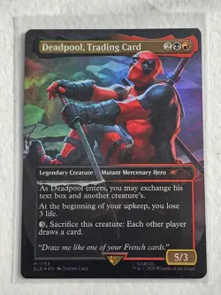 MTG Deadpool, Trading Card Borderless Foil M 1753 Secret Lair: Marvel: Deadpool - Image 1
