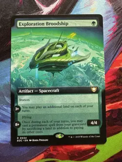 MTG Commander EOE EXTENDED ART R Exploration Broodship #0034 - Image 1