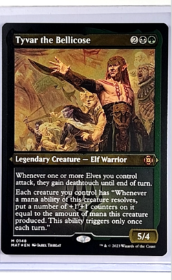 MTG Magic The Gathering MAT The Aftermath Foil Etched #148 Tyvar the Bellicose - Image 1