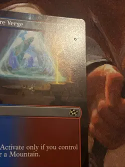 Riverpyre Verge X1 Mtg Aetherdrift Nm Borderless Print Bubble Misprint Error - Image 2