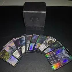 200x MTG Black Rare Mythic Lot Mono-Black Collection Commander w/ Deck Box - Image 1