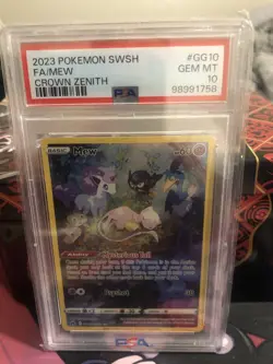 2023 POKEMON SESH FA/MEW CROWN ZENITH CARD#GG10 PSA 10 - Image 1