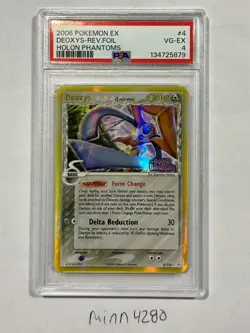 2006 POKEMON EX HOLON PHANTOMS #4 DEOXYS-REVERSE FOIL PSA 4 4/110 new cert - Image 1