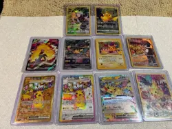 Pokemon- Pikachu Lot 10x- Surging Sparks, Vmax, 151, Celebrations, etc. See 636996769739 - Image 1