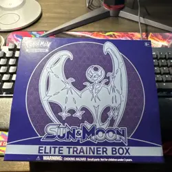 Sealed Pokemon Sun And Moon Base Lunala Elite Trainer Box ETB N694 728192486012 - Image 1