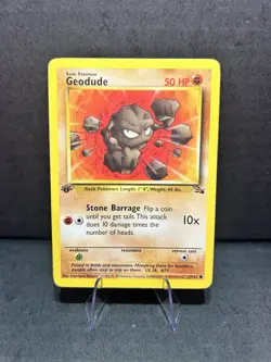 Pokemon TCG Geodude Fossil 47/62 Regular 1st Edition Common - Image 1