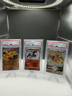 Pokemon 3x PSA 10 Japanese Charizard Lot - Image 1