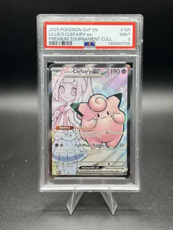 2025 POKEMON SVP BLACK STAR PROMO #195 LILLIE'S CLEFAIRY EX PSA 9 MINT - Image 1