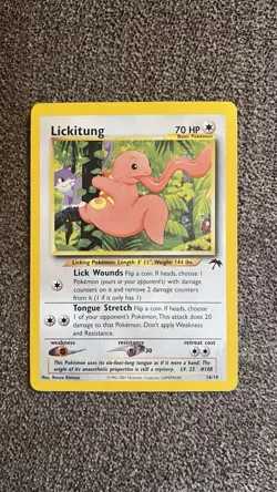Pokemon TCG Lickitung 16/18 Southern Islands Non-Holo MP 2001 WOTC - Image 1