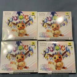 Set of 4 Pokemon TCG Prismatic Evolutions ETB Elite Trainer New Factory Sealed - Image 1