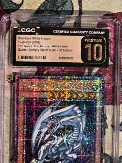 CGC 10 YUGIOH BLUE-EYES WHITE DRAGON 25TH ANNIVERSARY - Image 2