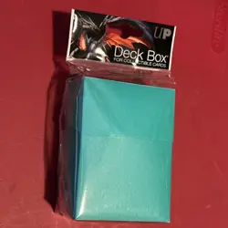 New Sealed Aqua Ultra Pro Deck Box Collectible Card Hold 80+ Sleeved Storage D8 - Image 1