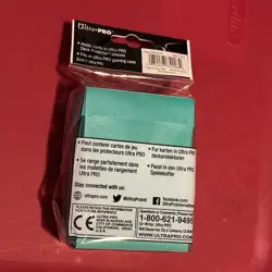 New Sealed Aqua Ultra Pro Deck Box Collectible Card Hold 80+ Sleeved Storage D8 - Image 2