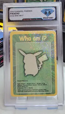 2004 Pokemon Funskool India Who Am IU Series Pikachu DSG 9.5 - Image 1
