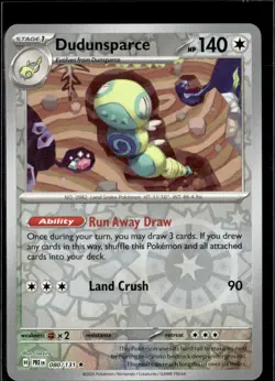 Pokemon Dudunsparce 080/131 Prismatic Evolutions Reverse Holo Rare 4 Card Lot - Image 1