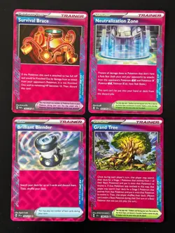 4x Lot SV Ace Spec Rare Trainers Grand Tree Surging Sparks Pokemon Cards AA5 1 - Image 1