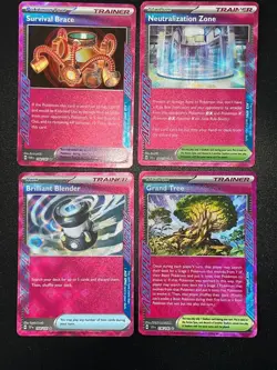 4x Lot SV Ace Spec Rare Trainers Grand Tree Surging Sparks Pokemon Cards AA5 1 - Image 2