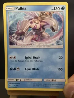 Pokemon Card Palkia 24/73 Rare Shining Legends Holo NM - Image 2