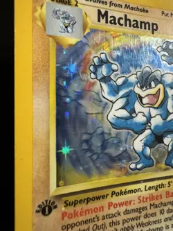 Pokemon TCG - Machamp 8/102 Holo Rare 1st Editon Base Set WOTC Vintage Card - Image 2