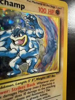 Pokemon TCG - Machamp 8/102 Holo Rare 1st Editon Base Set WOTC Vintage Card - Image 3