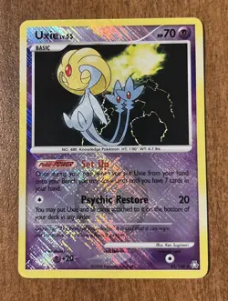 Uxie 43/146 NM - Legends Awakened Reverse Holo Crosshatch Pokemon Card 2008 - Image 1