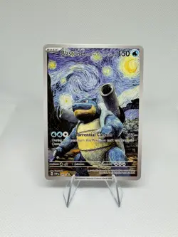 Pokemon Blastoise Starry Night Van Gogh Beautiful Moon ACG Star Trading Card NM - Image 1