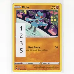 Pokemon TCG Riolu 090/185 Swsh04: Vivid Voltage Regular Common Card EN-NM 2020 - Image 3