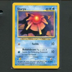 Pokemon TCG Staryu 56/64 WotC Neo Revelation Regular Common Card EN-LP 2000 - Image 1
