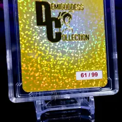 Black Cat Waifu Trading Card Encased #61/99 Gold Demigoddess Collection SLAB - Image 4