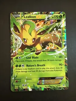 Leafeon EX Pokemon TCG Generations Ultra Rare Holo Card 10/83 LP - Image 1