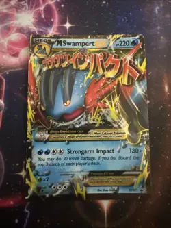 M Swampert EX Black Star Promo Holo Card Pokemon TCG XY Promos XY87 2015 LP - Image 1